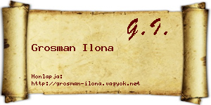Grosman Ilona névjegykártya